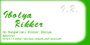 ibolya rikker business card